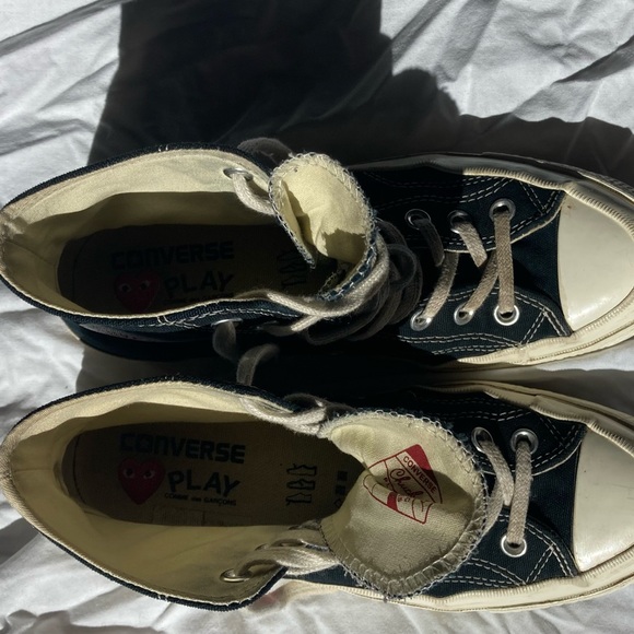 Converse x Comme des Garçons collab black high tops men’s 7 women’s 9 - Picture 7 of 7